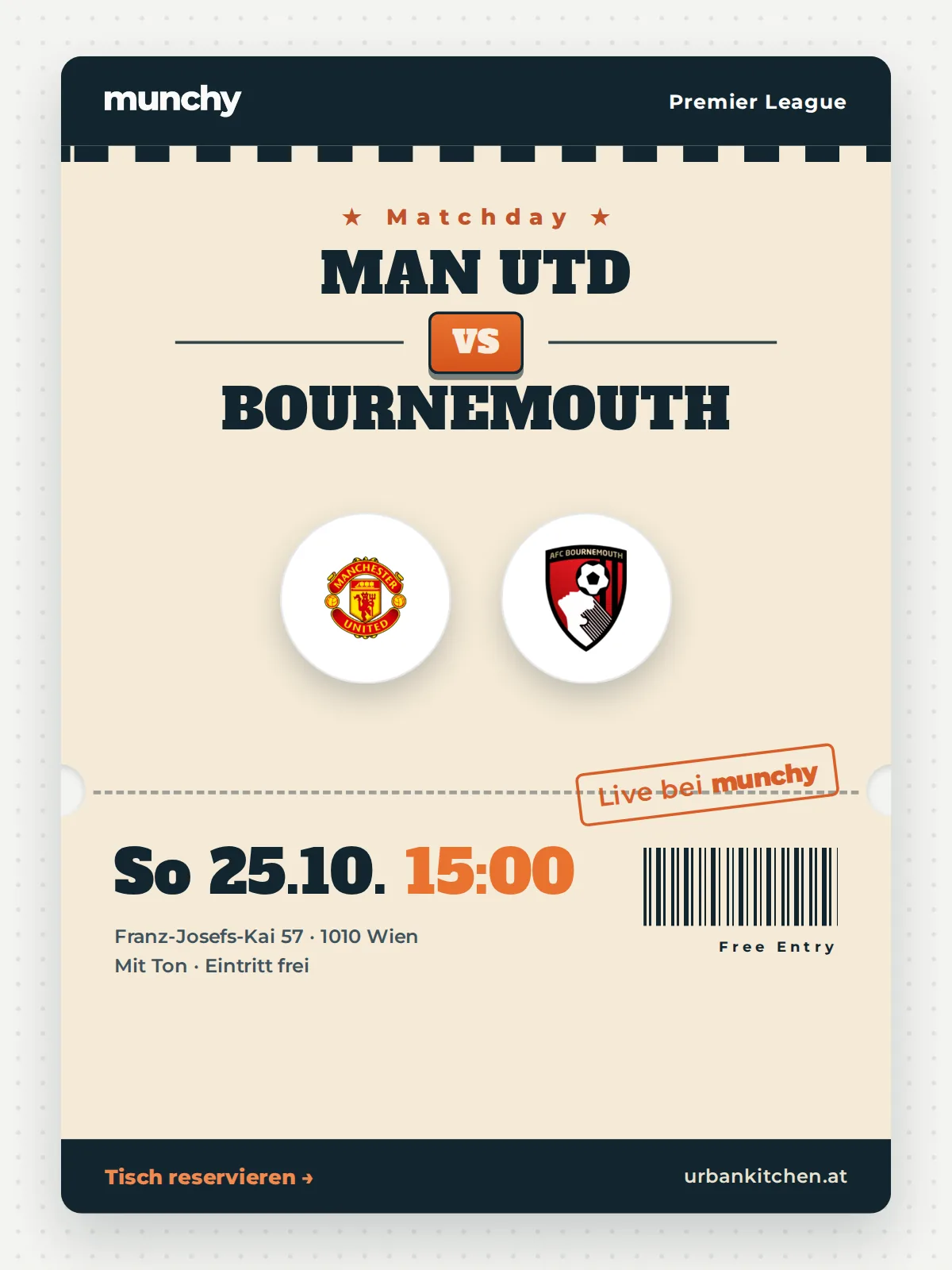 Event poster Man Utd &ndash; Bournemouth