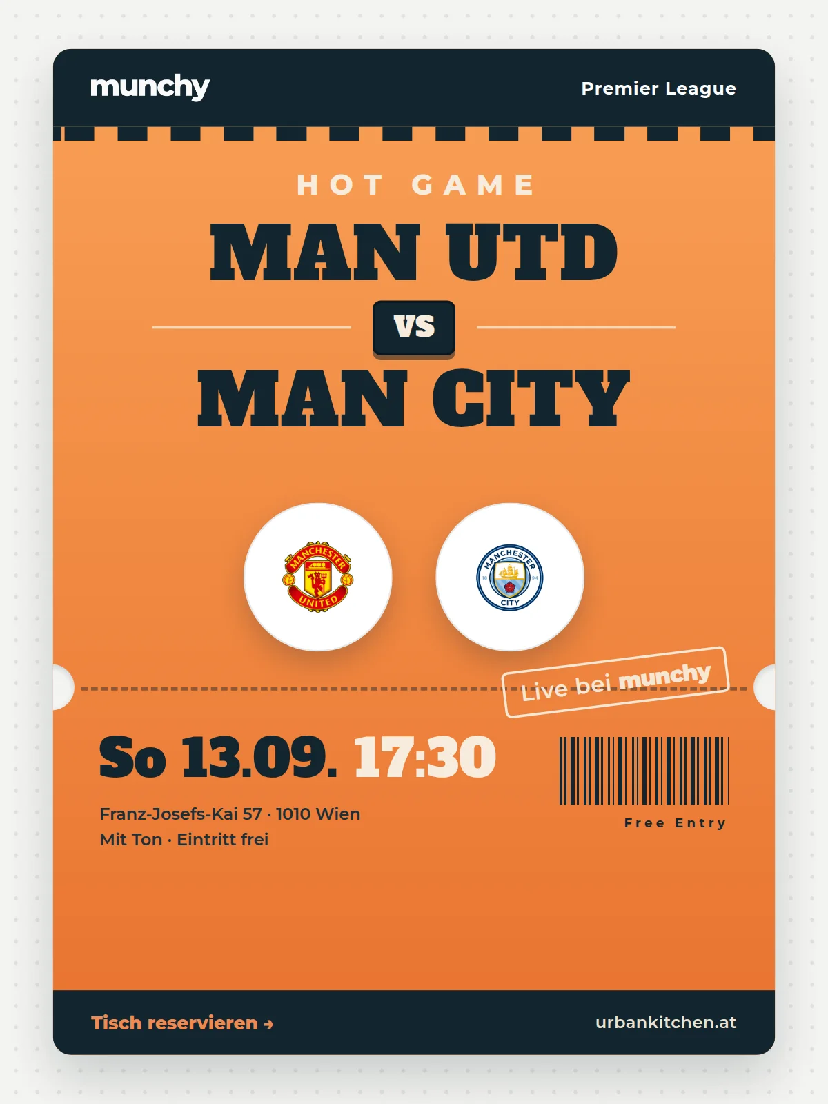 Eventposter Man Utd &ndash; Man City