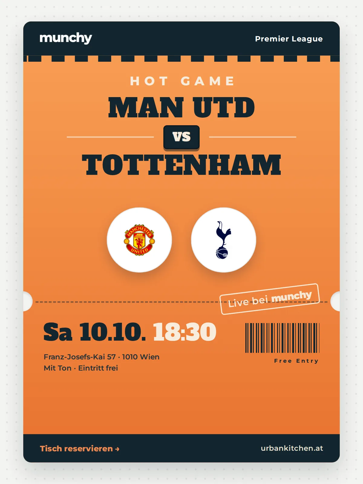 Event poster Man Utd &ndash; Tottenham