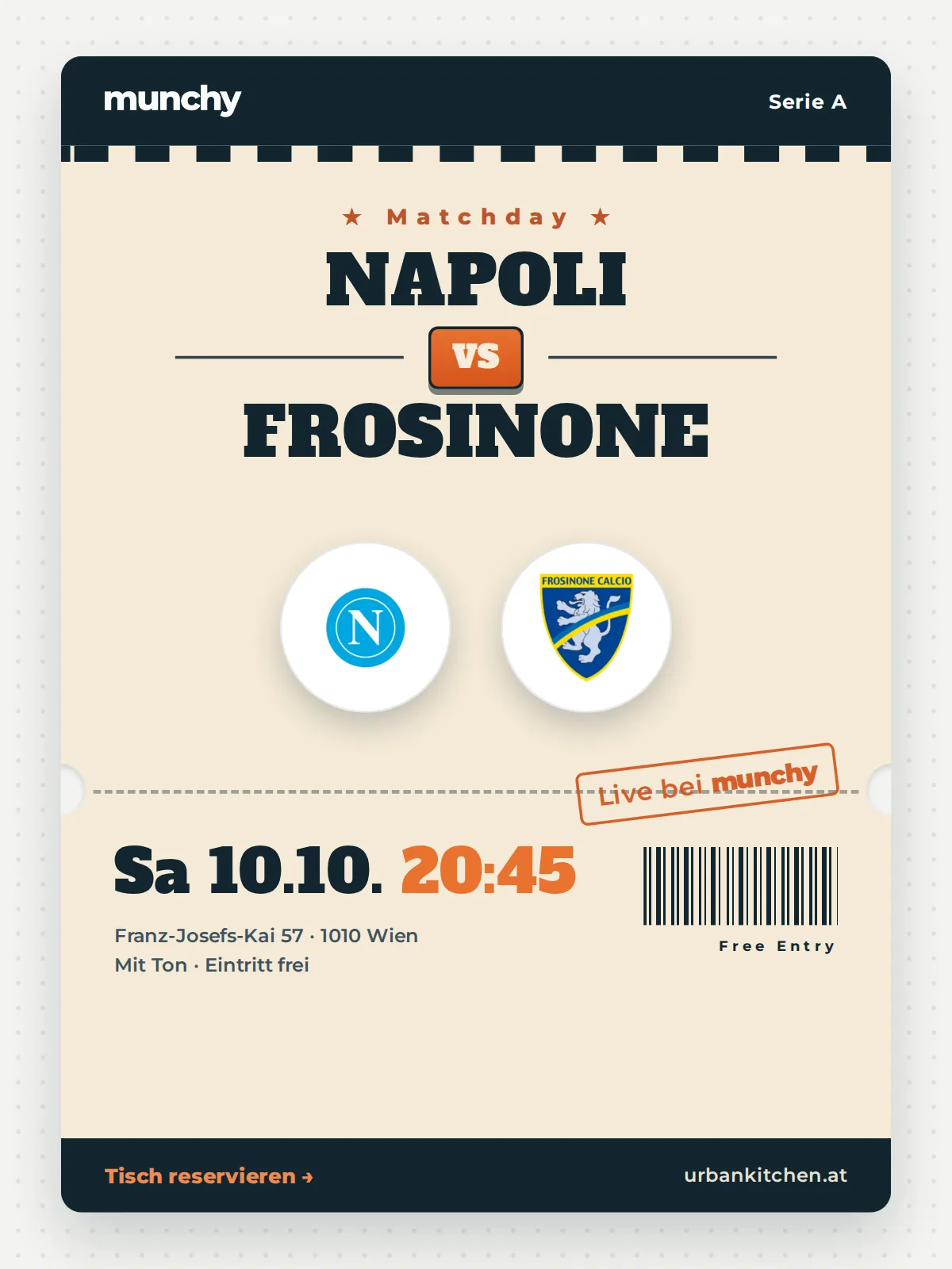 Event poster Napoli &ndash; Frosinone