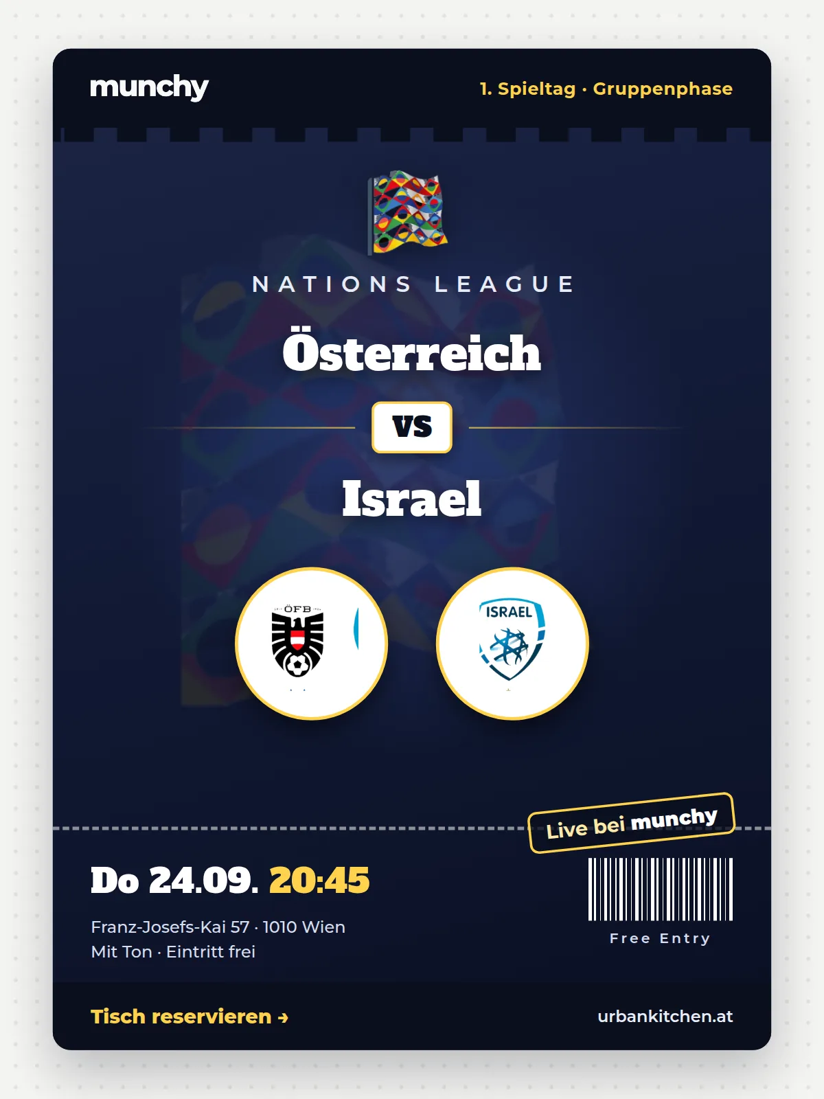 Eventposter &Ouml;sterreich &ndash; Israel