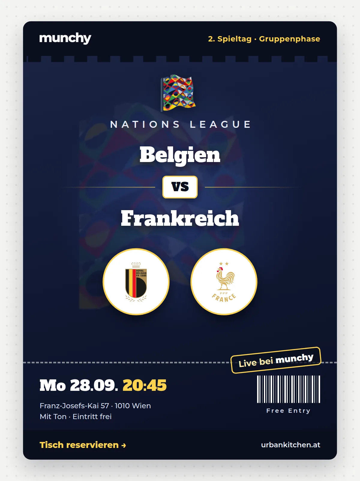 Eventposter Belgien &ndash; Frankreich