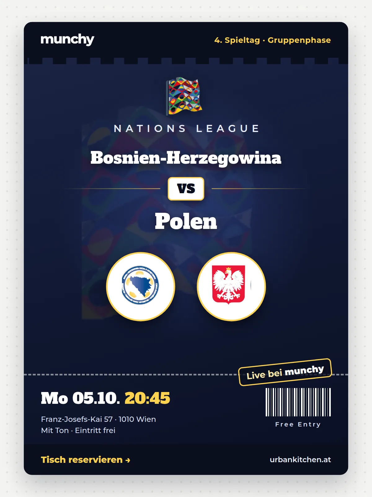 Eventposter Bosnien-Herzegowina &ndash; Polen