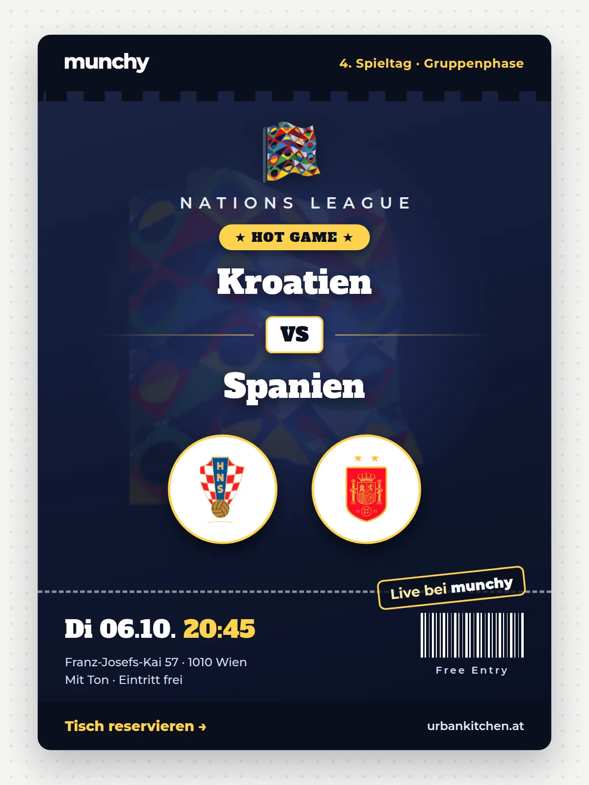 Eventposter Kroatien &ndash; Spanien