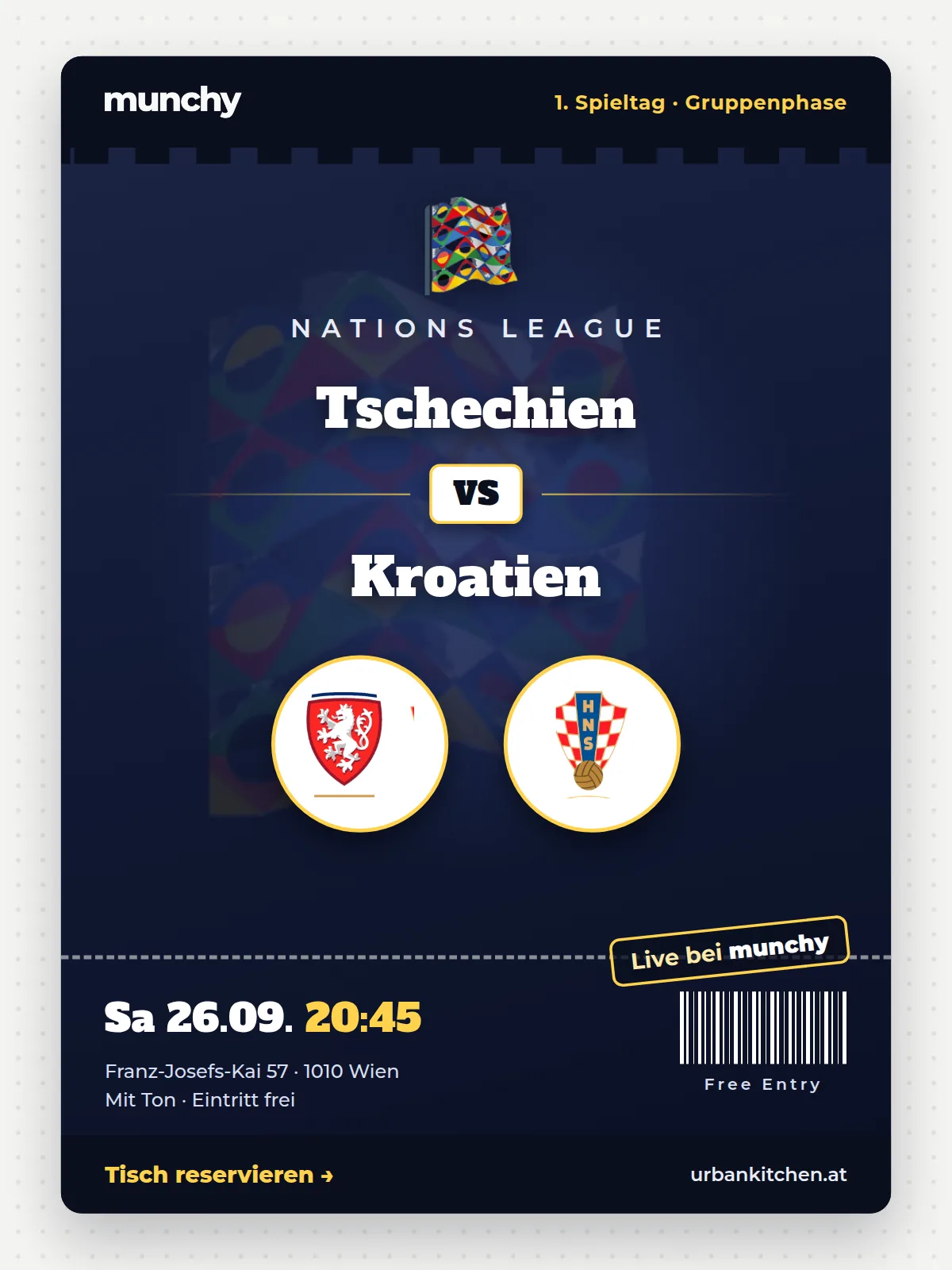 Eventposter Tschechien &ndash; Kroatien