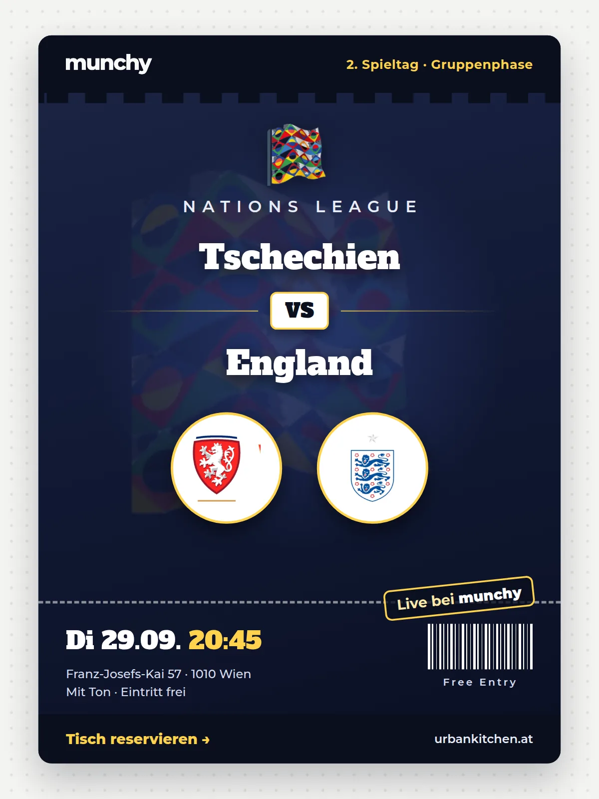 Eventposter Tschechien &ndash; England
