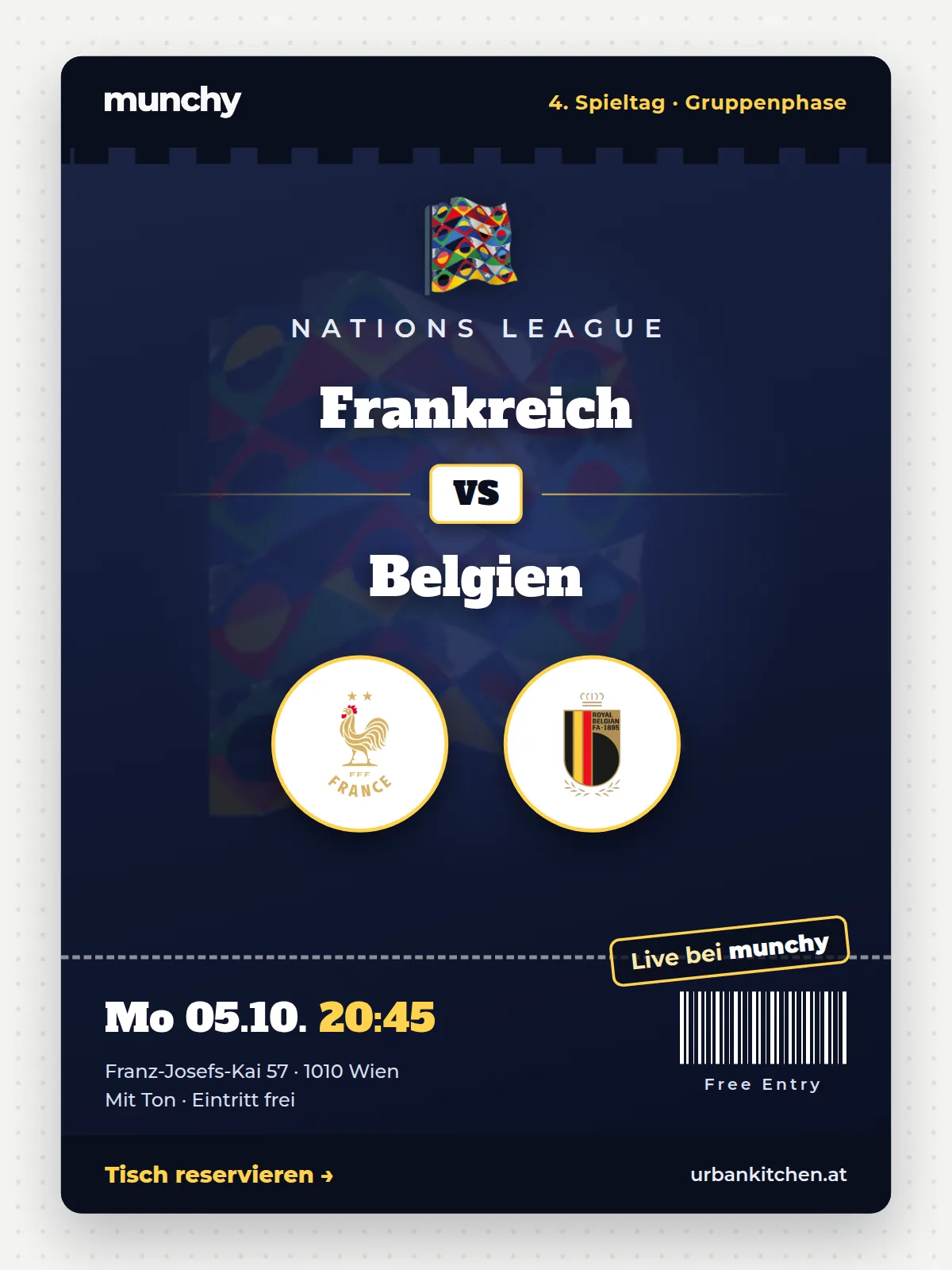 Eventposter Frankreich &ndash; Belgien