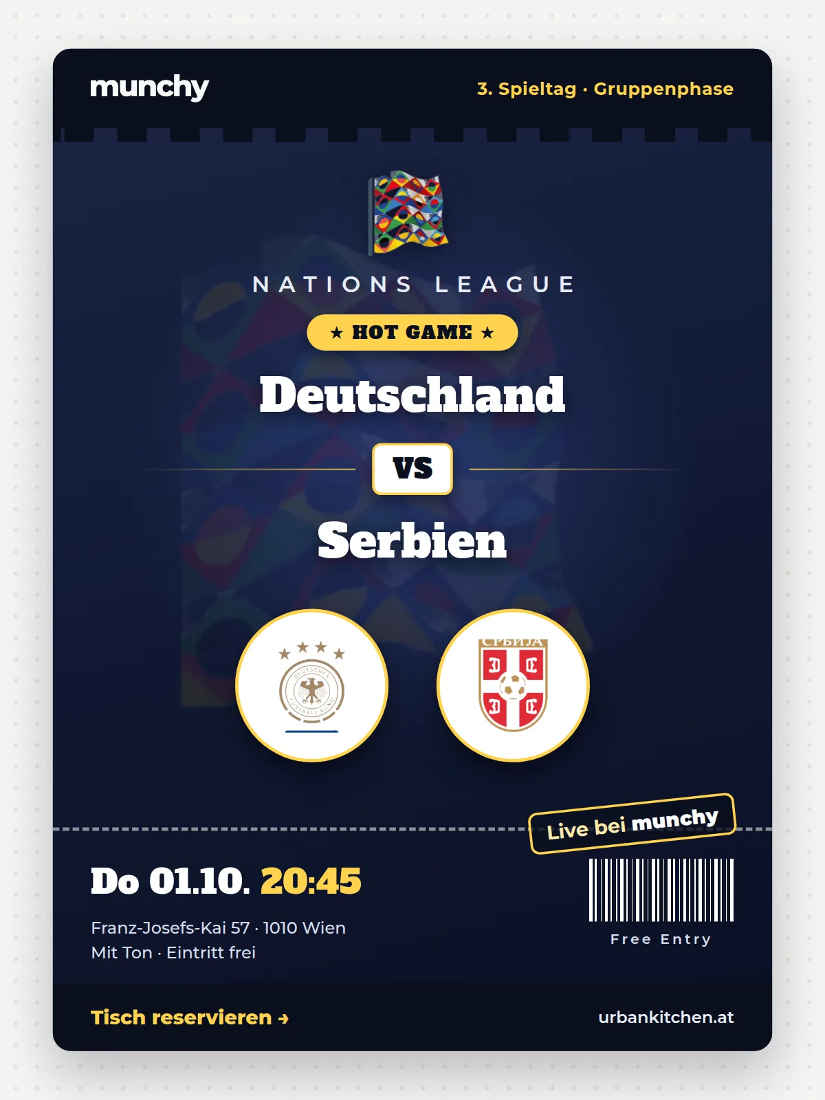 Eventposter Deutschland &ndash; Serbien