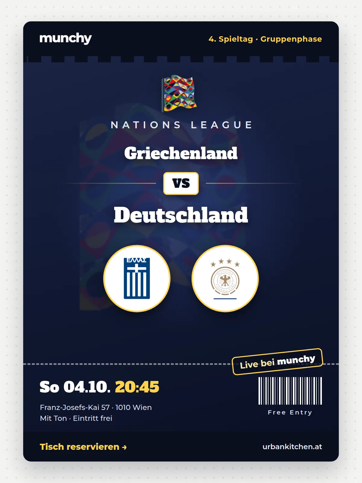 Eventposter Griechenland &ndash; Deutschland