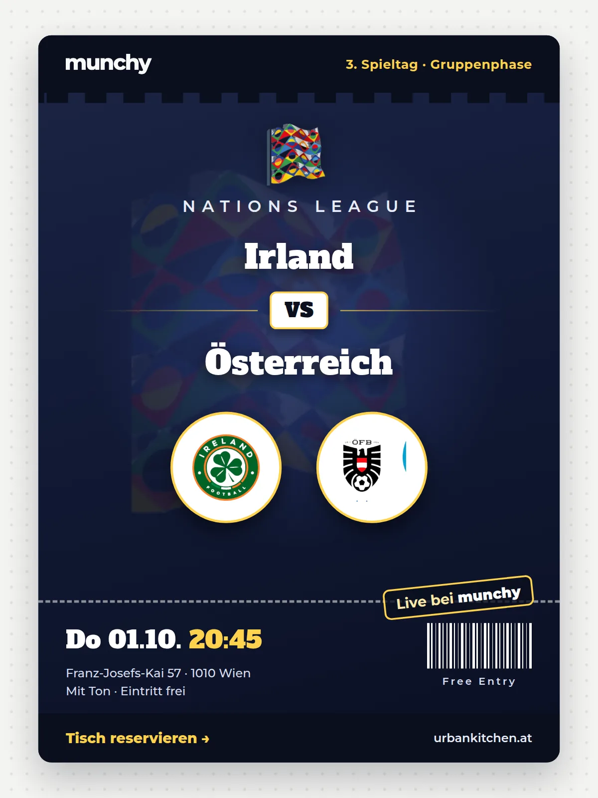 Eventposter Irland &ndash; &Ouml;sterreich