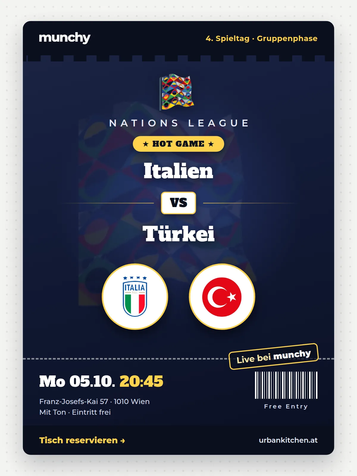 Eventposter Italien &ndash; T&uuml;rkei