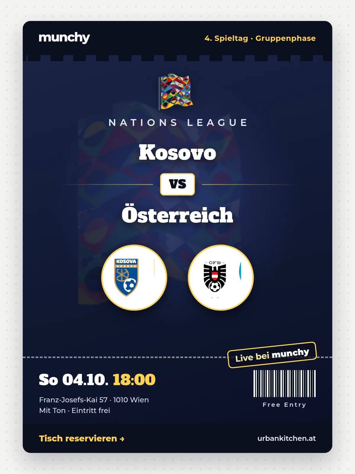 Eventposter Kosovo &ndash; &Ouml;sterreich
