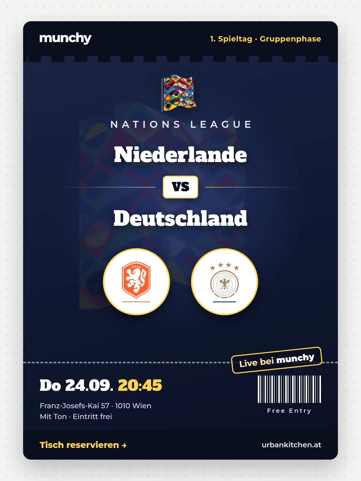 Eventposter Niederlande &ndash; Deutschland