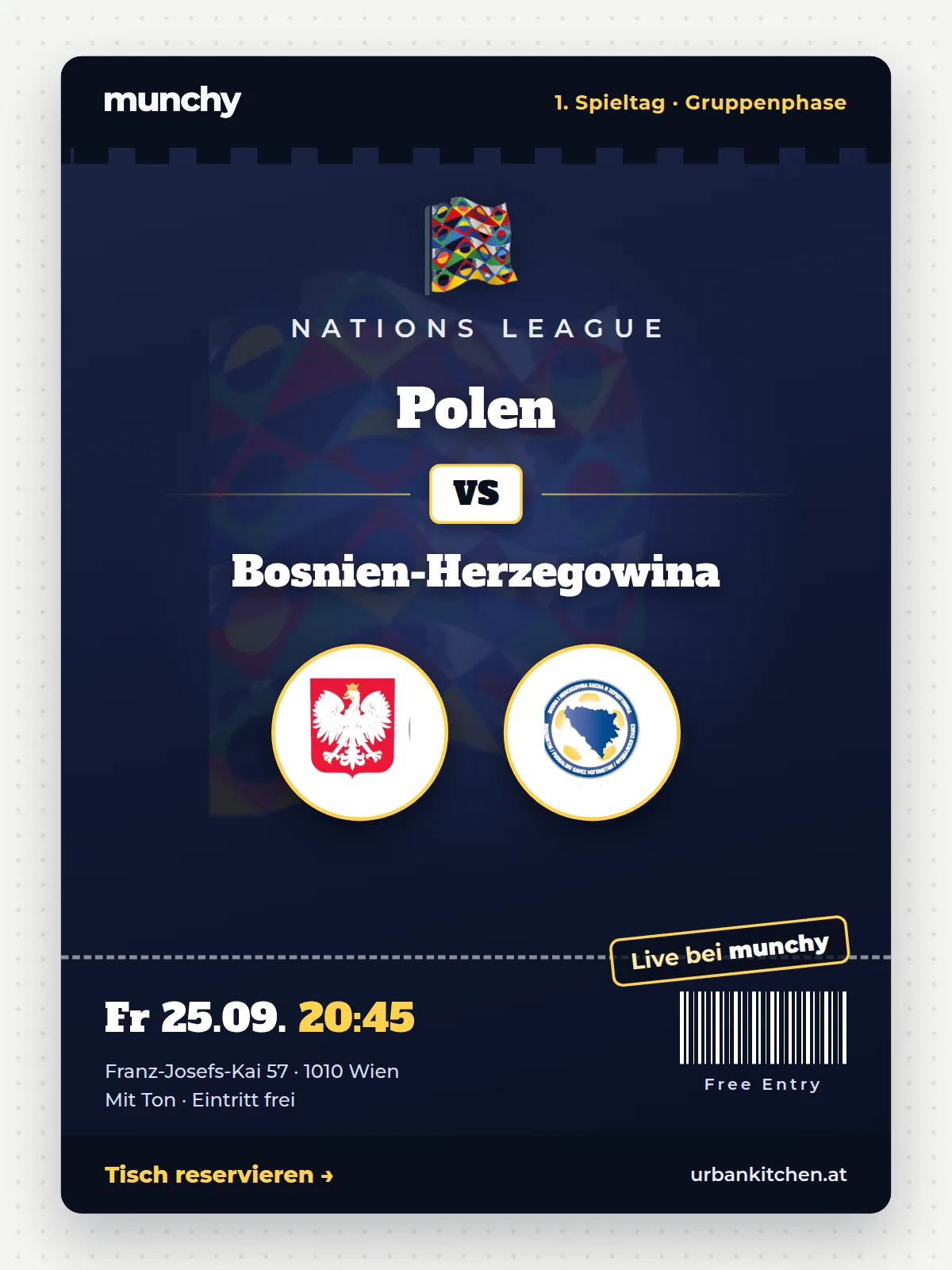 Eventposter Polen &ndash; Bosnien-Herzegowina