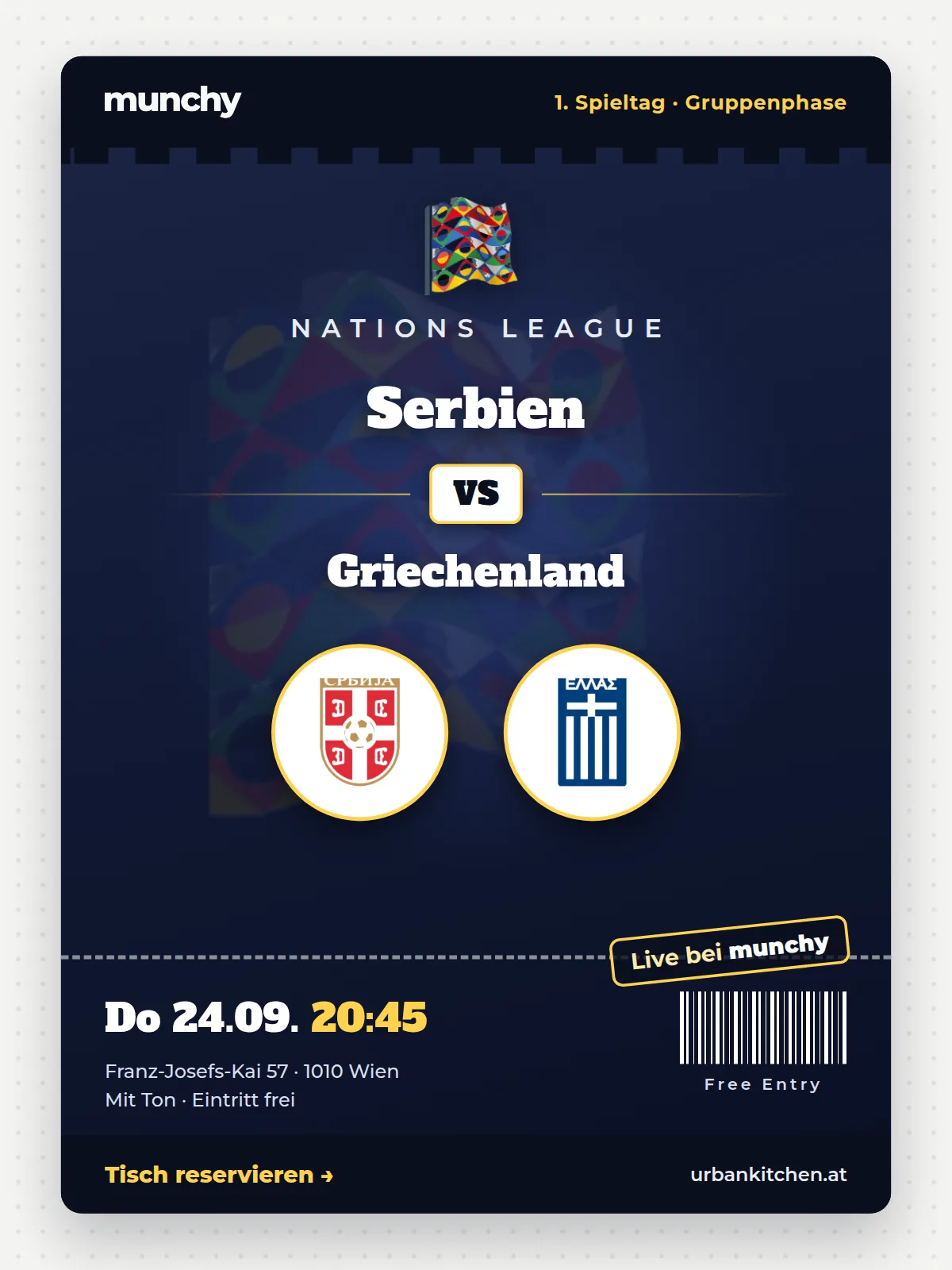 Eventposter Serbien &ndash; Griechenland
