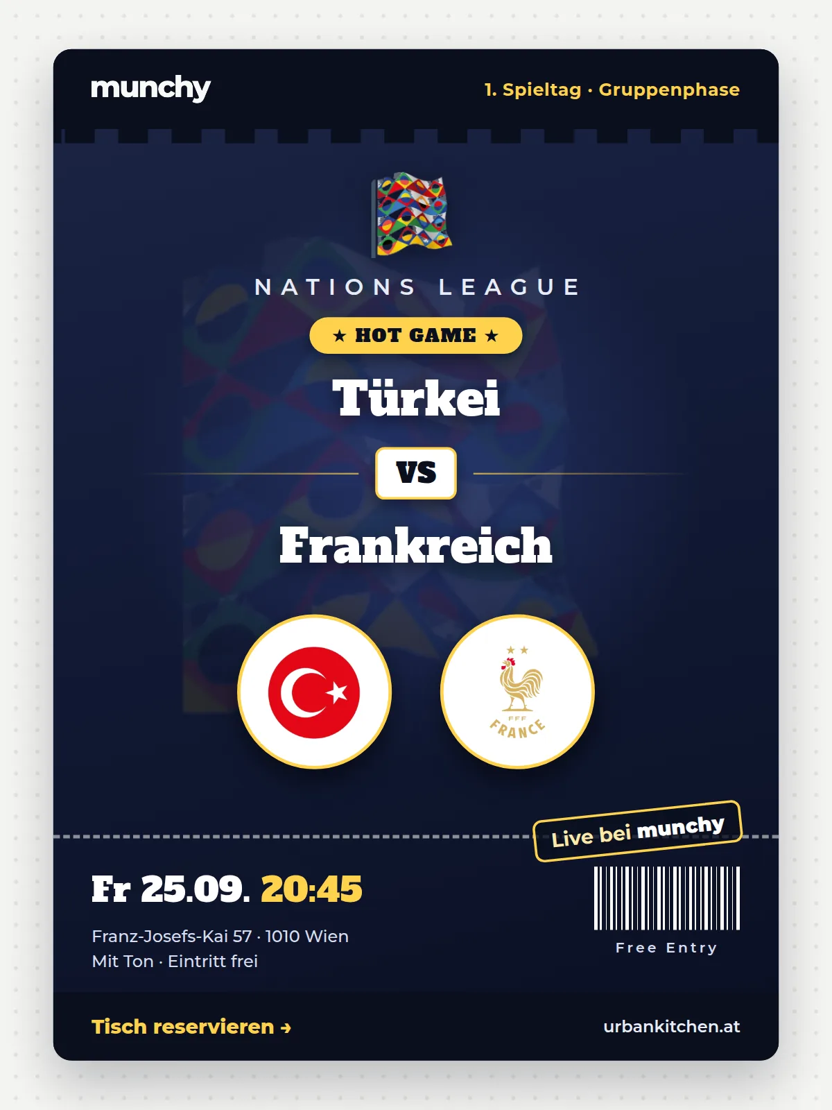 Eventposter T&uuml;rkei &ndash; Frankreich