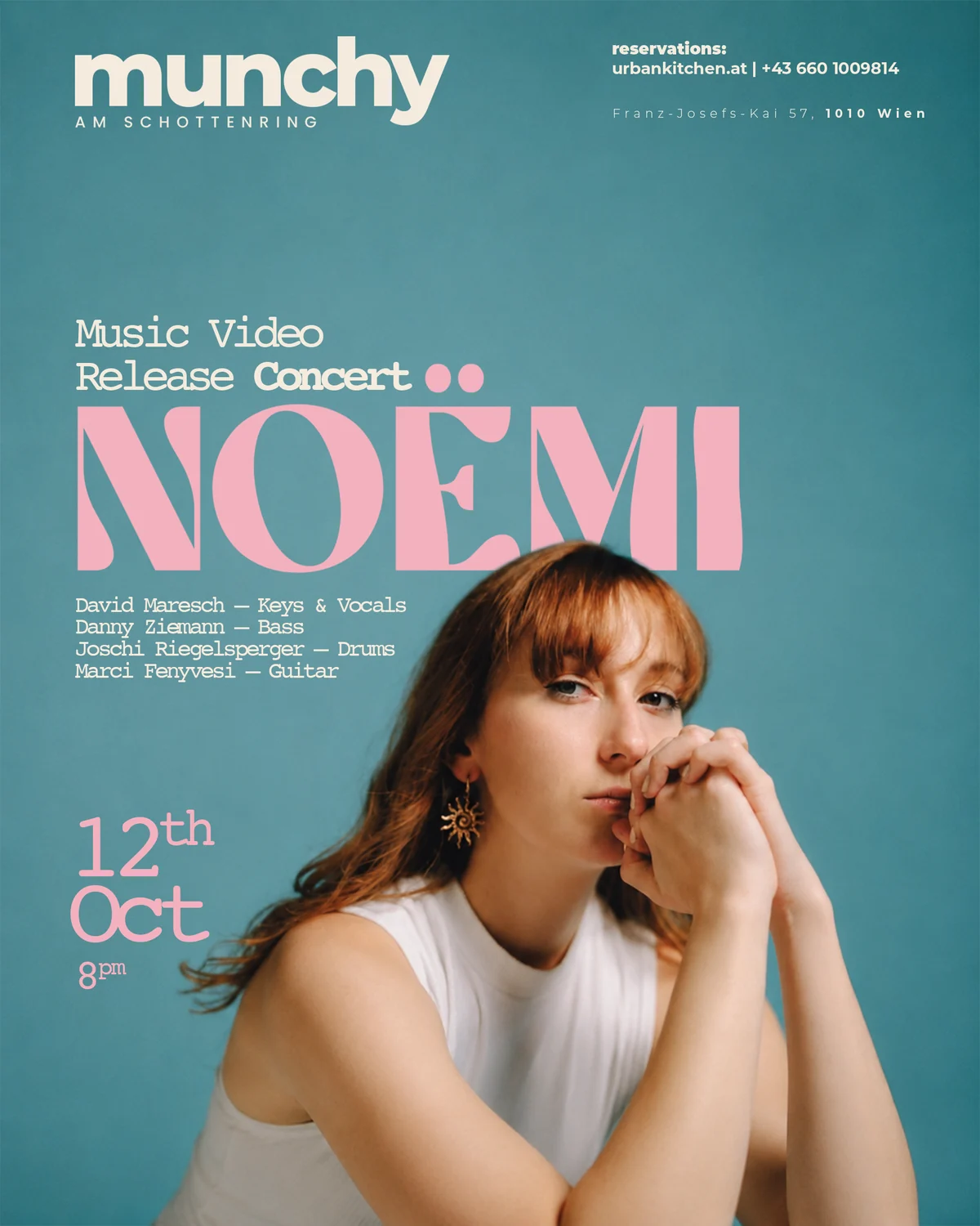 Event poster music video release concert with NO&Euml;MI on 12 October