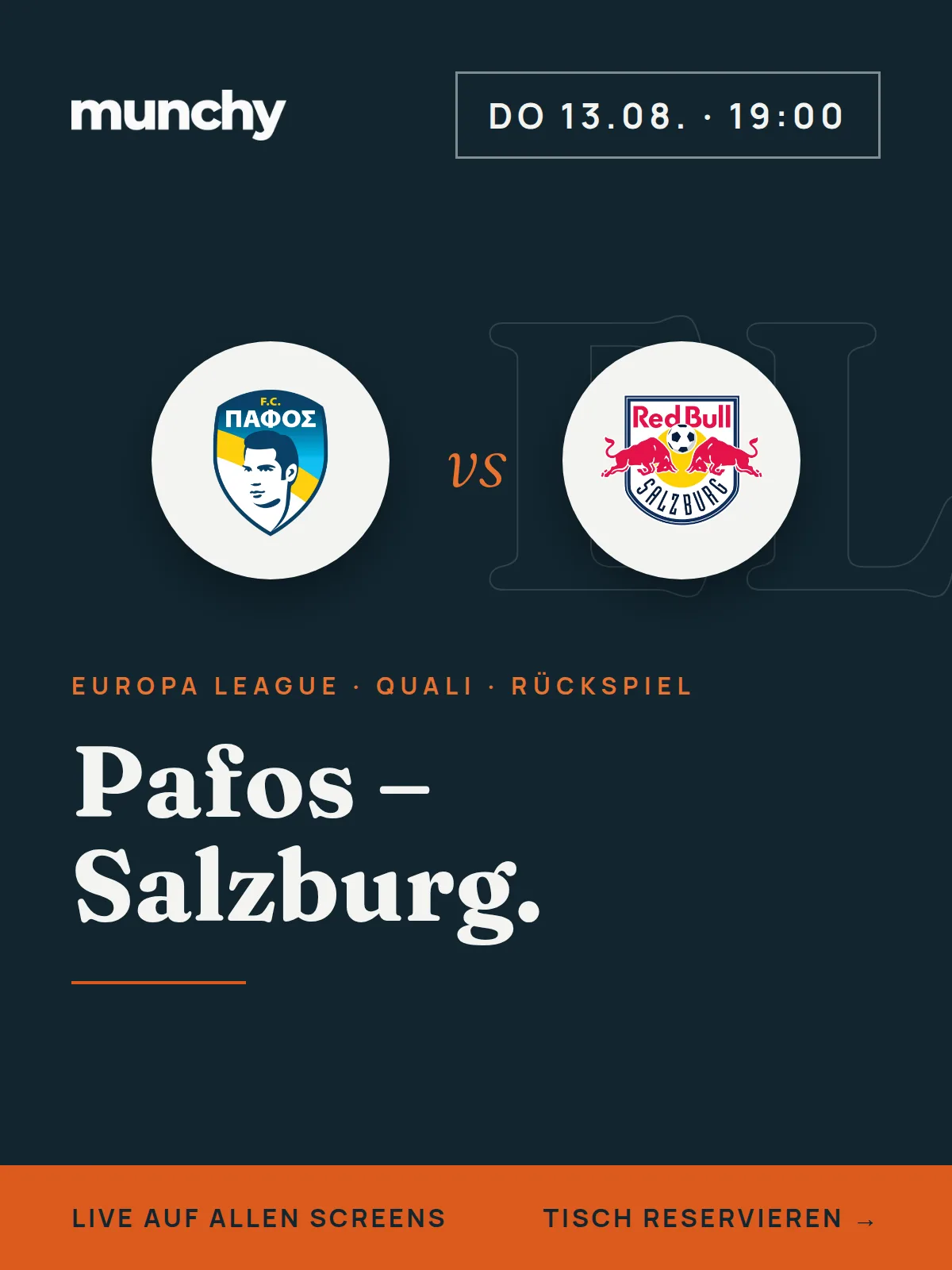 Eventposter Pafos gegen RB Salzburg