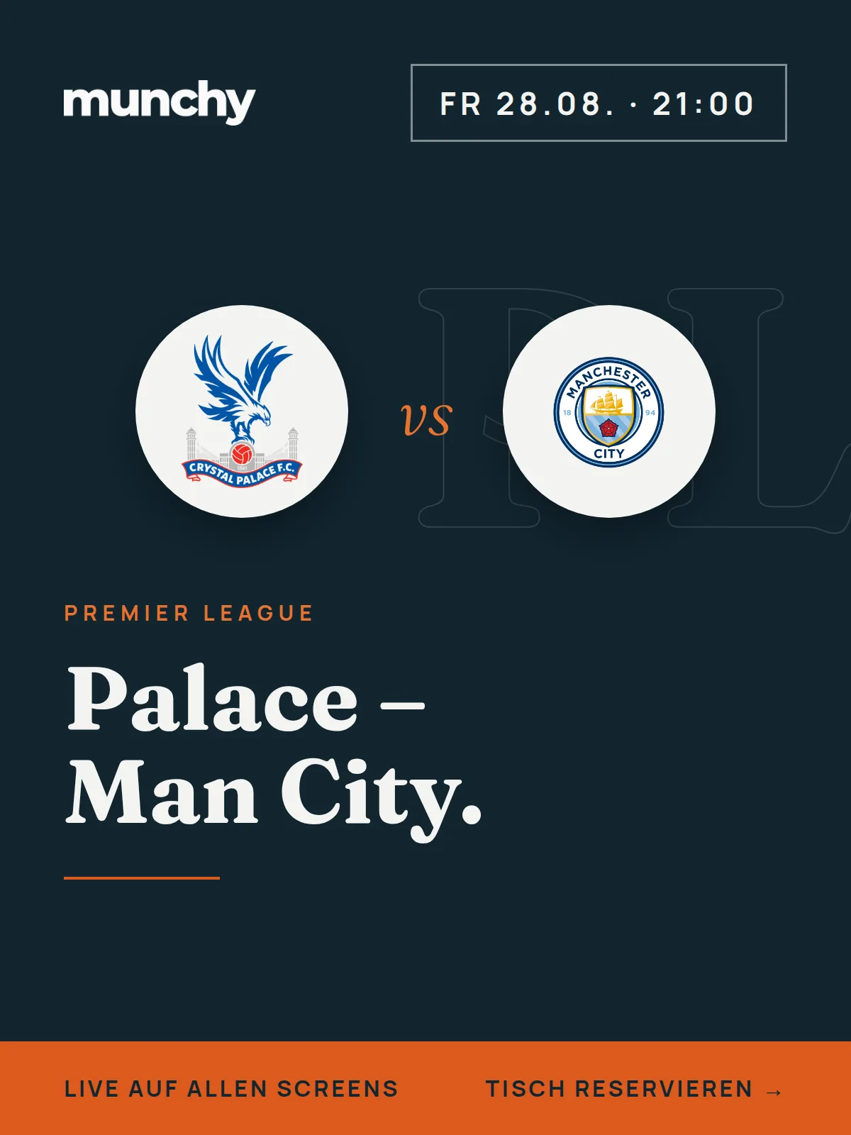 Eventposter Crystal Palace  Man City