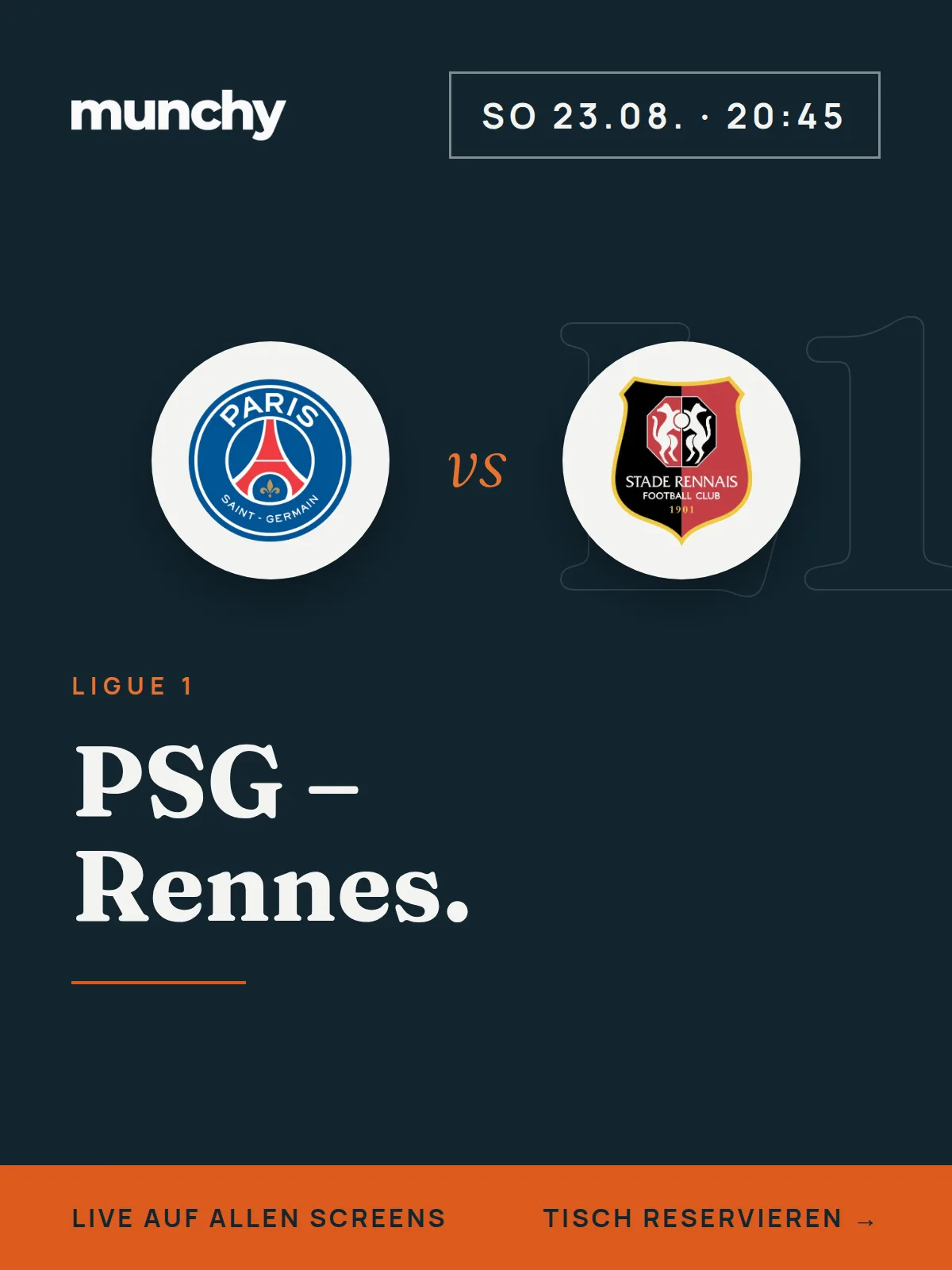Eventposter PSG gegen Rennes