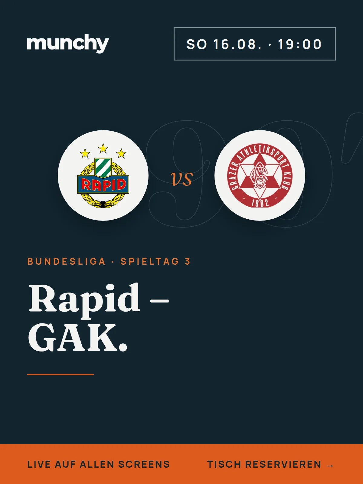 Eventposter Rapid gegen GAK
