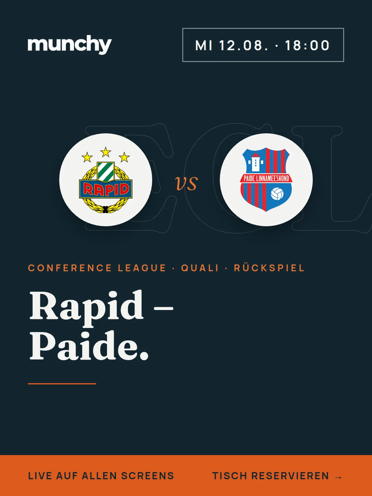 Eventposter Rapid Wien gegen Paide