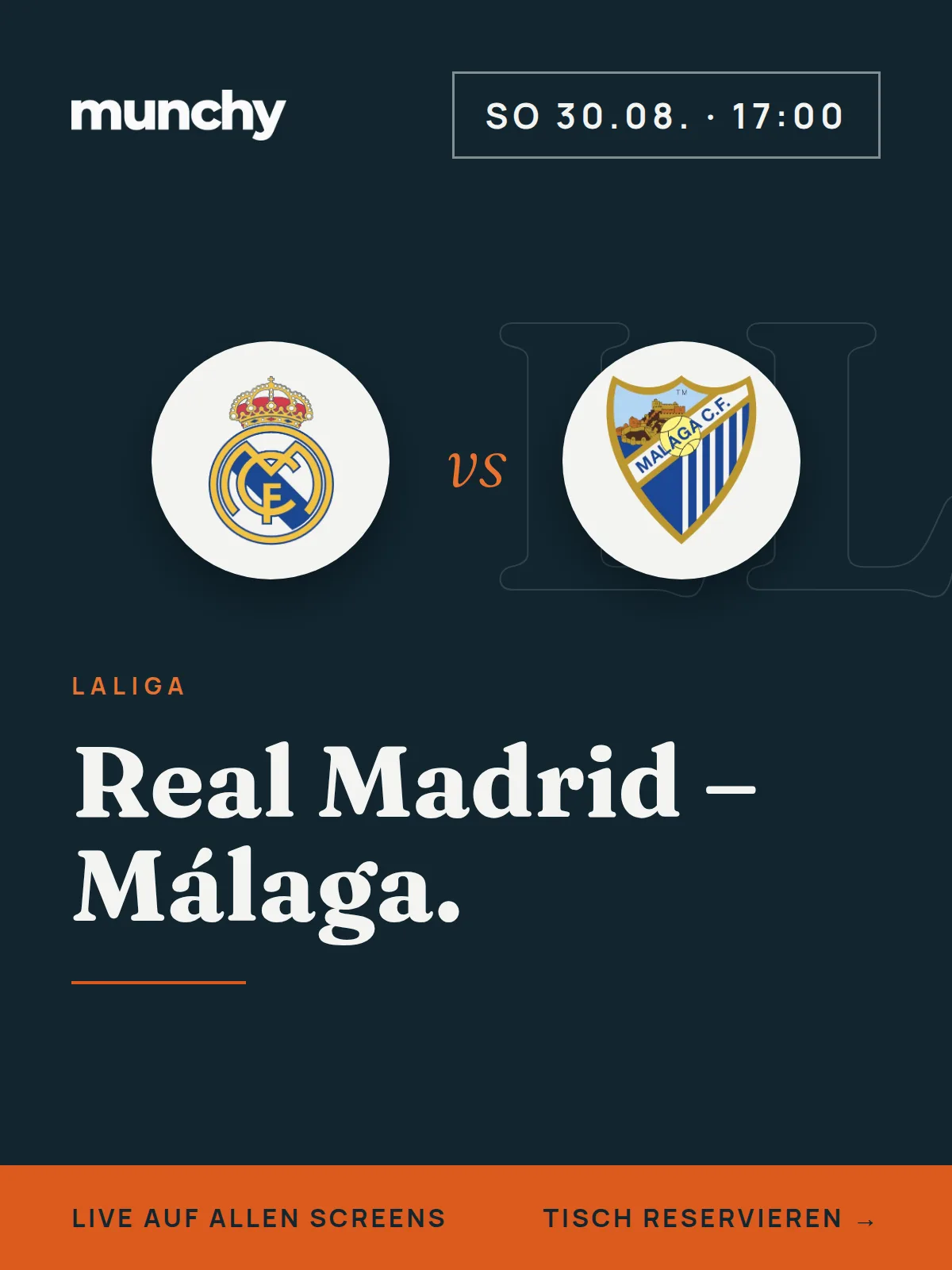 Eventposter Real Madrid  Mlaga