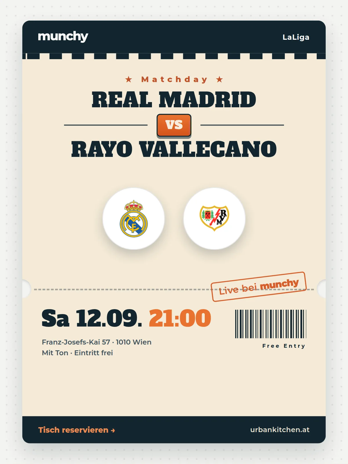 Eventposter Real Madrid &ndash; Rayo