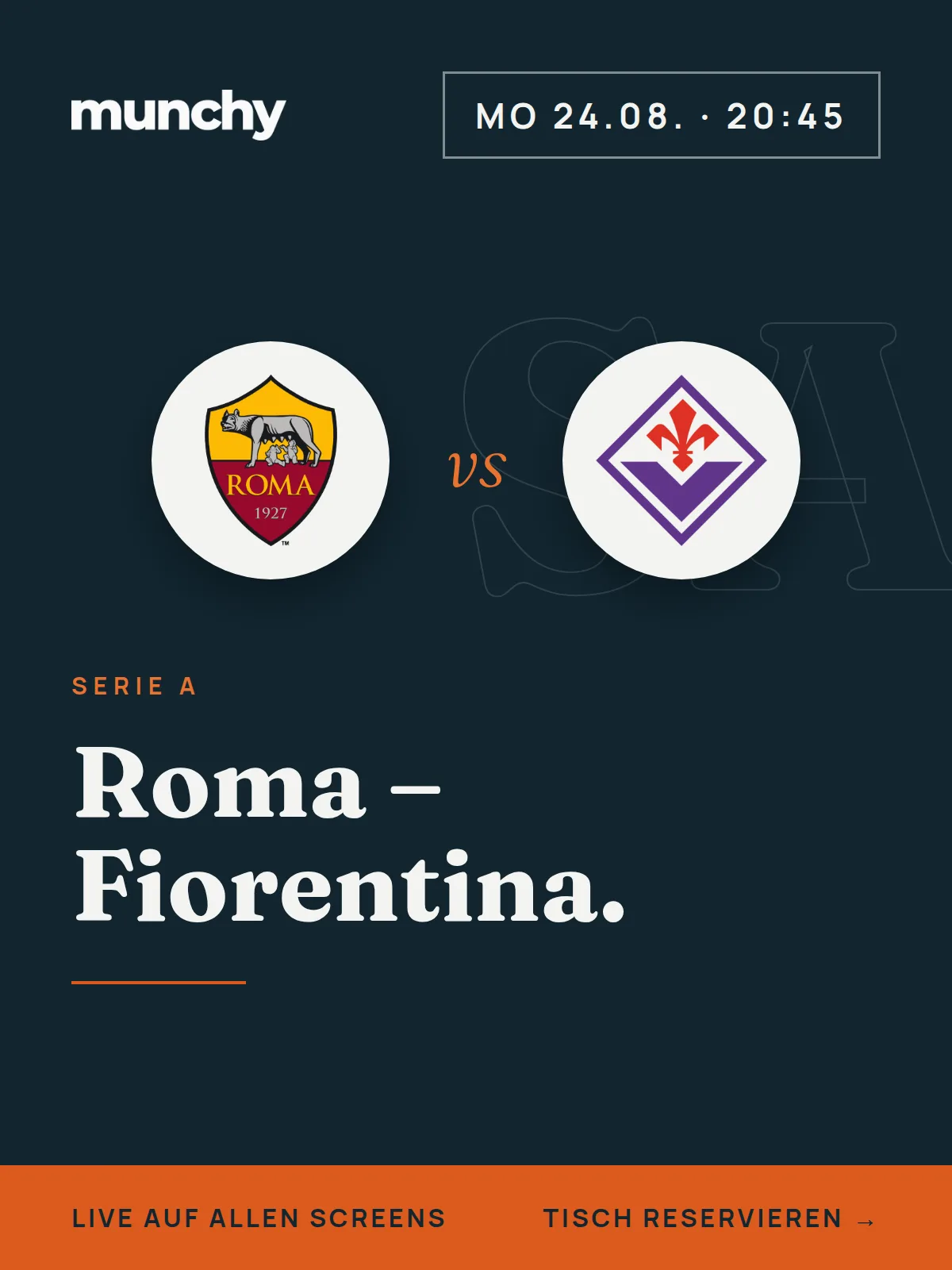 Eventposter AS Roma  Fiorentina