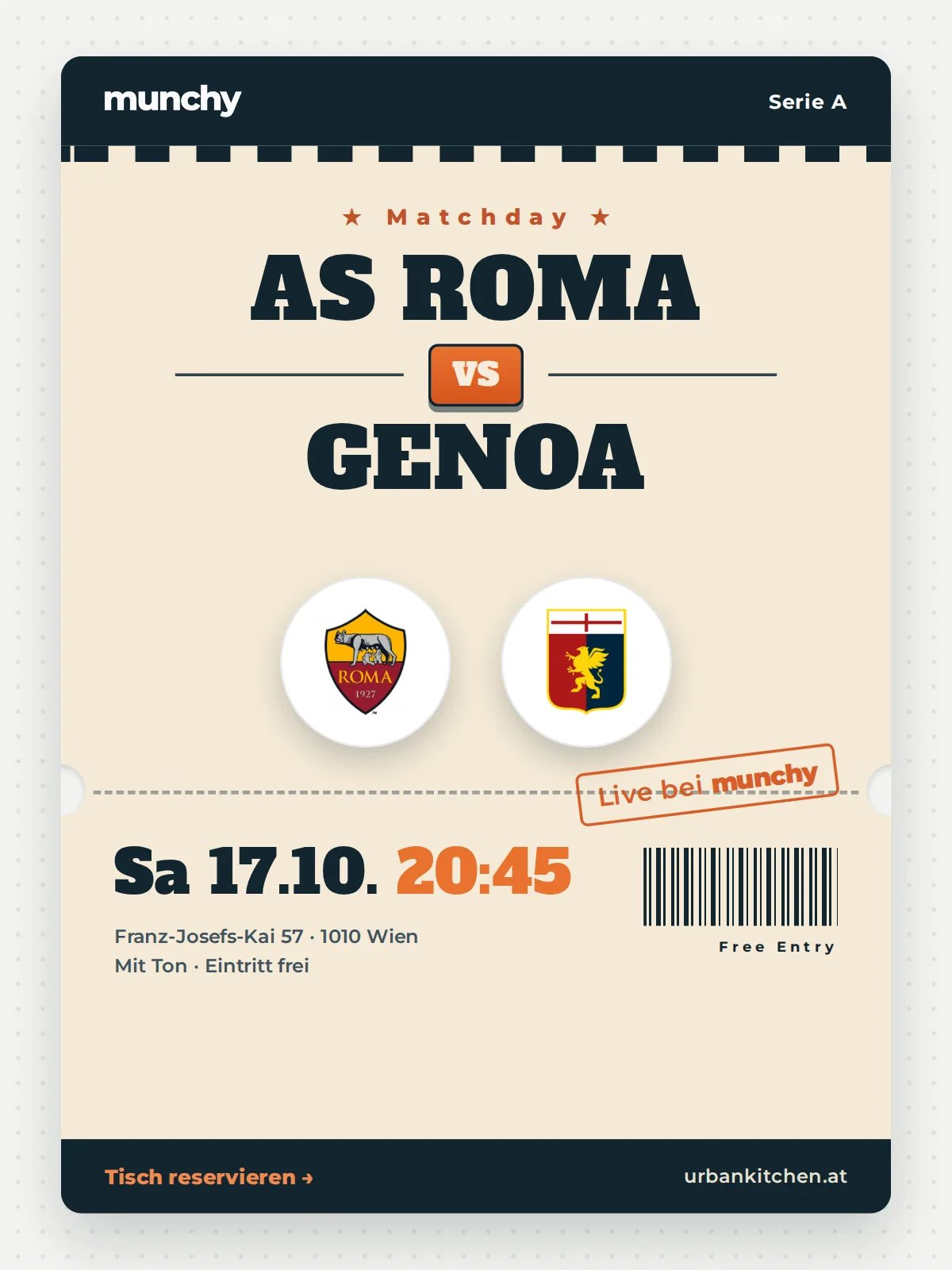 Event poster AS Roma &ndash; Genoa