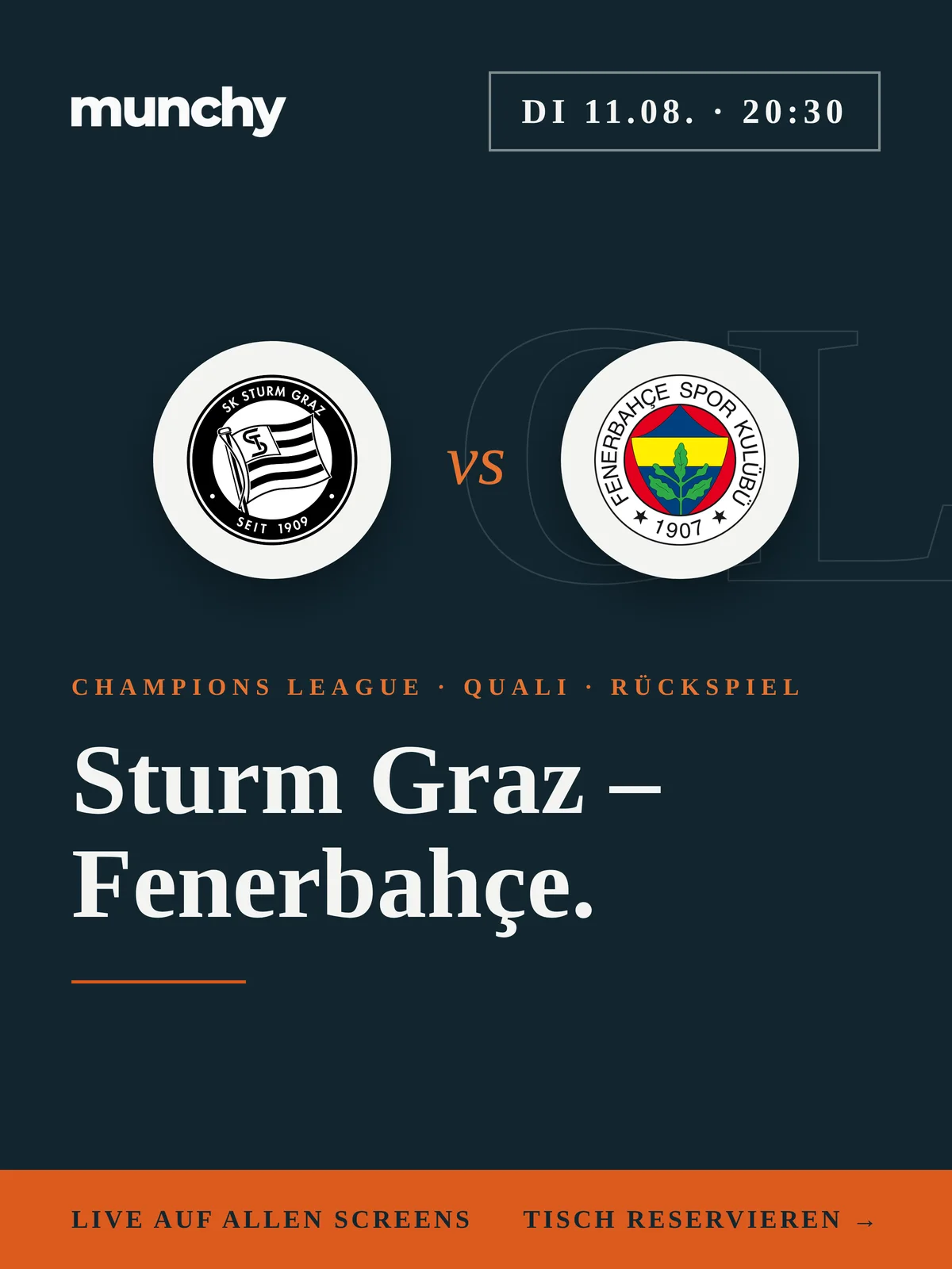 Eventposter Sturm Graz gegen Fenerbahce