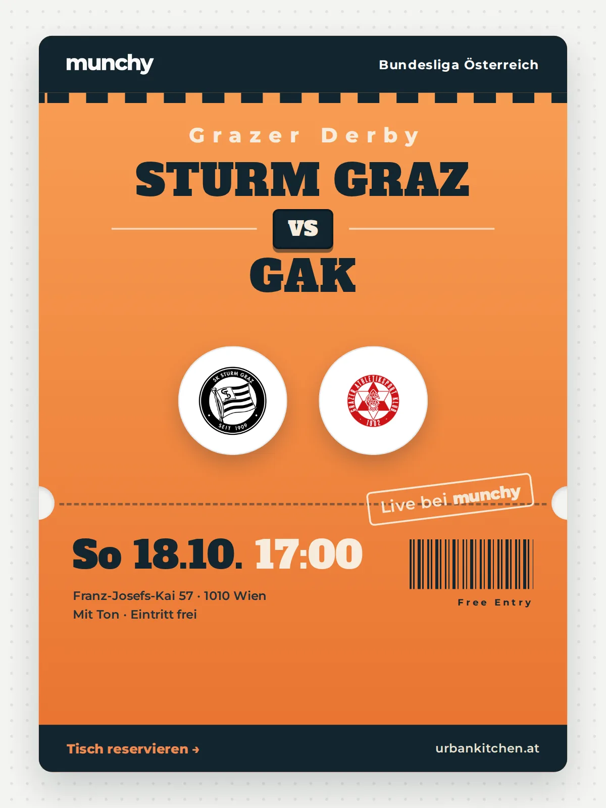 Event poster Sturm Graz &ndash; GAK