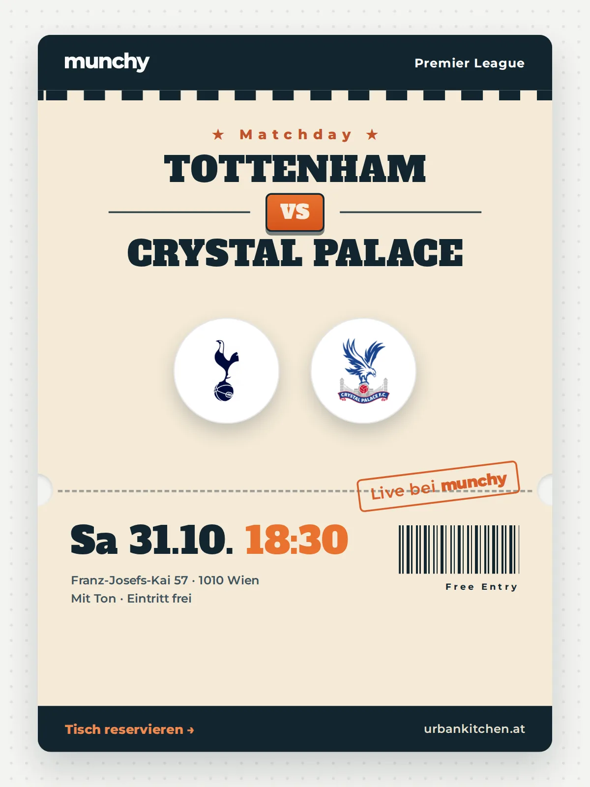 Event poster Tottenham &ndash; Crystal Palace