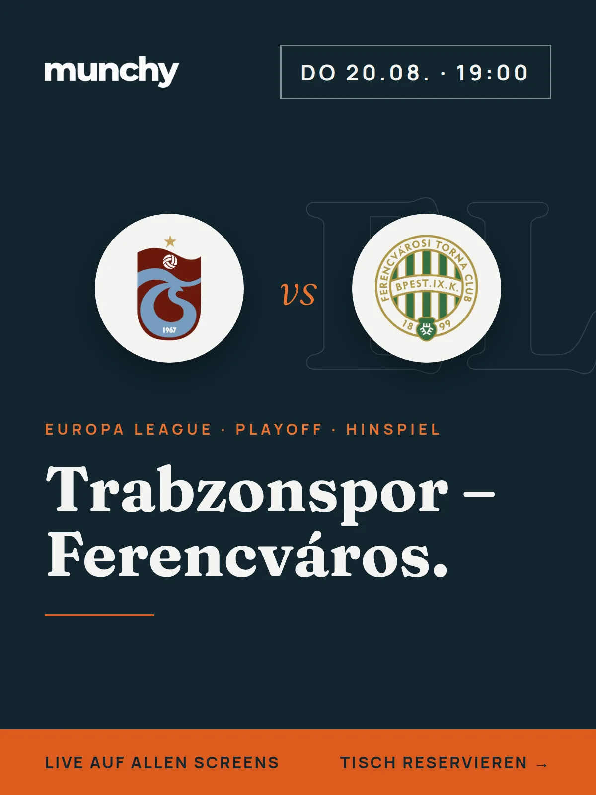 Eventposter Trabzonspor gegen Ferencv&aacute;ros