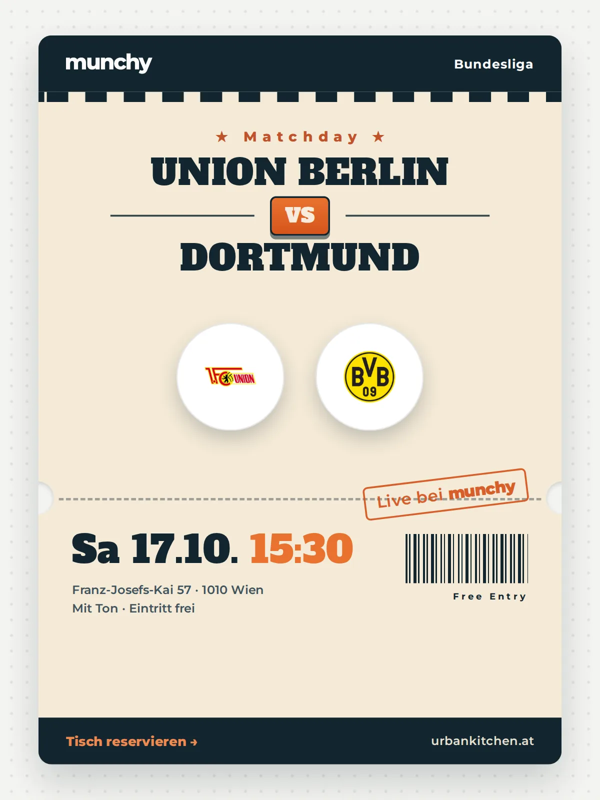 Event poster Union Berlin &ndash; Dortmund