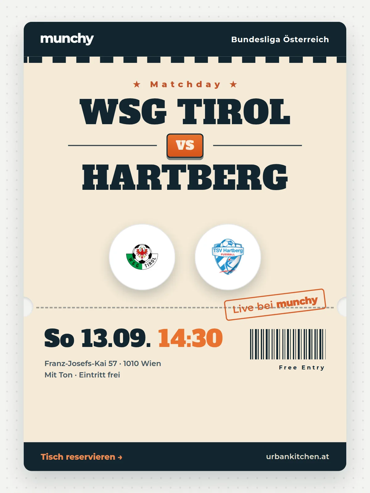 Eventposter WSG Tirol &ndash; Hartberg