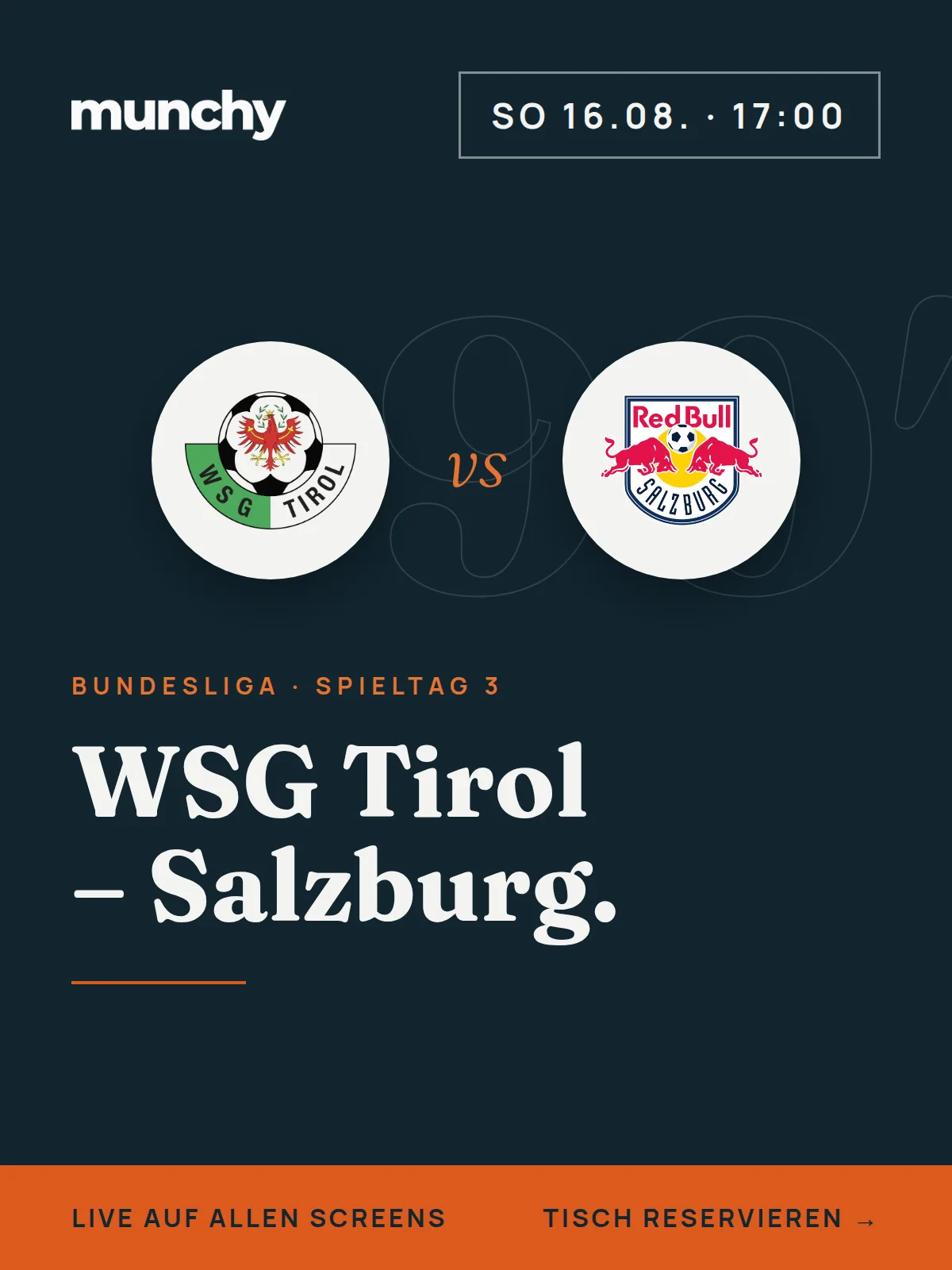 Eventposter WSG Tirol gegen Salzburg