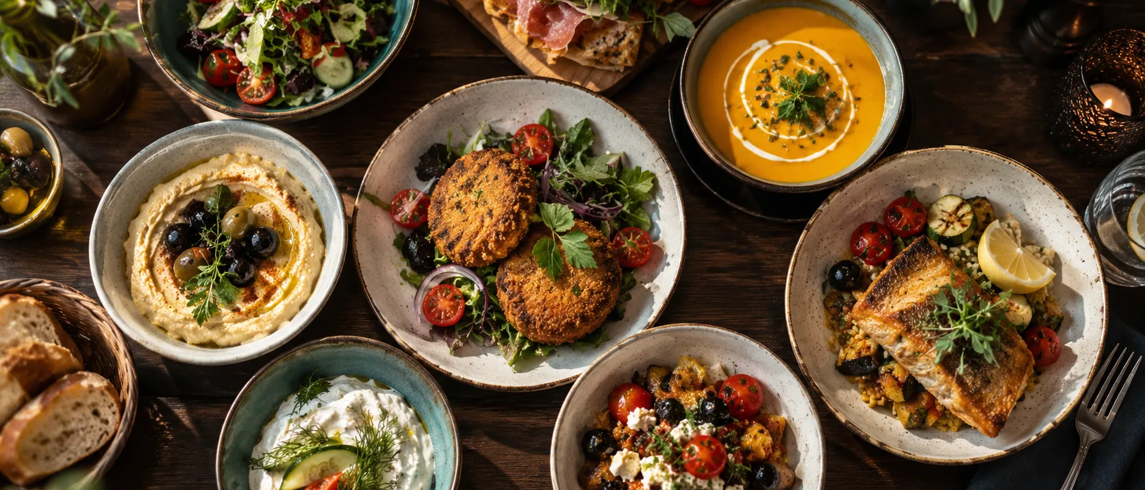 Mittagsgerichte im Munchy – Suppe, Salat und Hauptspeisen