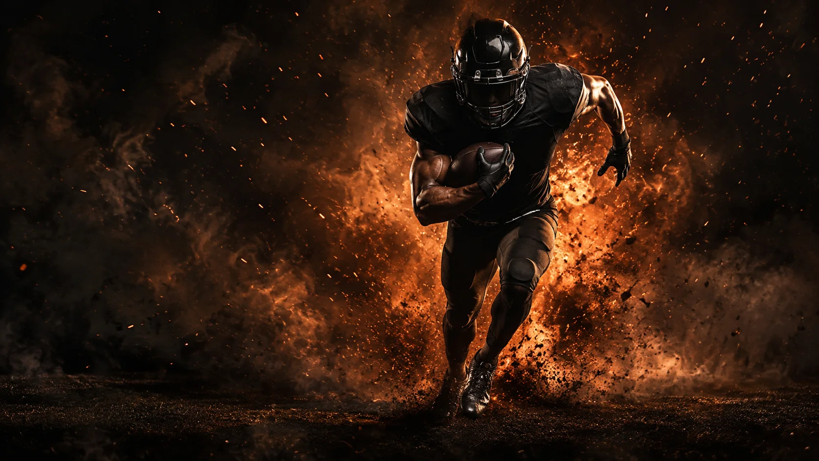 Football-Spieler bricht durch Feuer und Funken &ndash; NFL Gameday bei Munchy