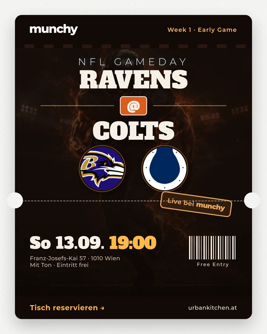 Ravens @ Colts &ndash; NFL live im Munchy