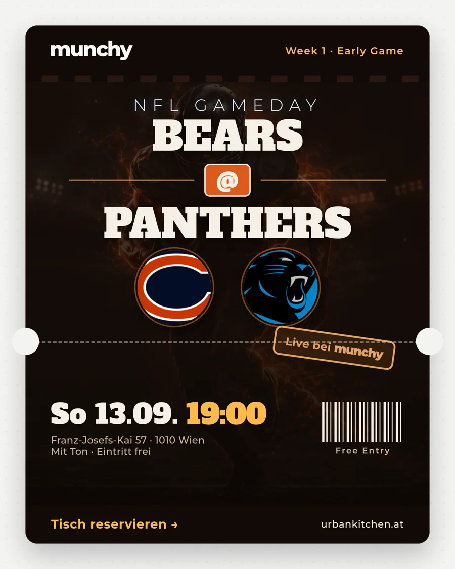 Bears @ Panthers &ndash; NFL live im Munchy