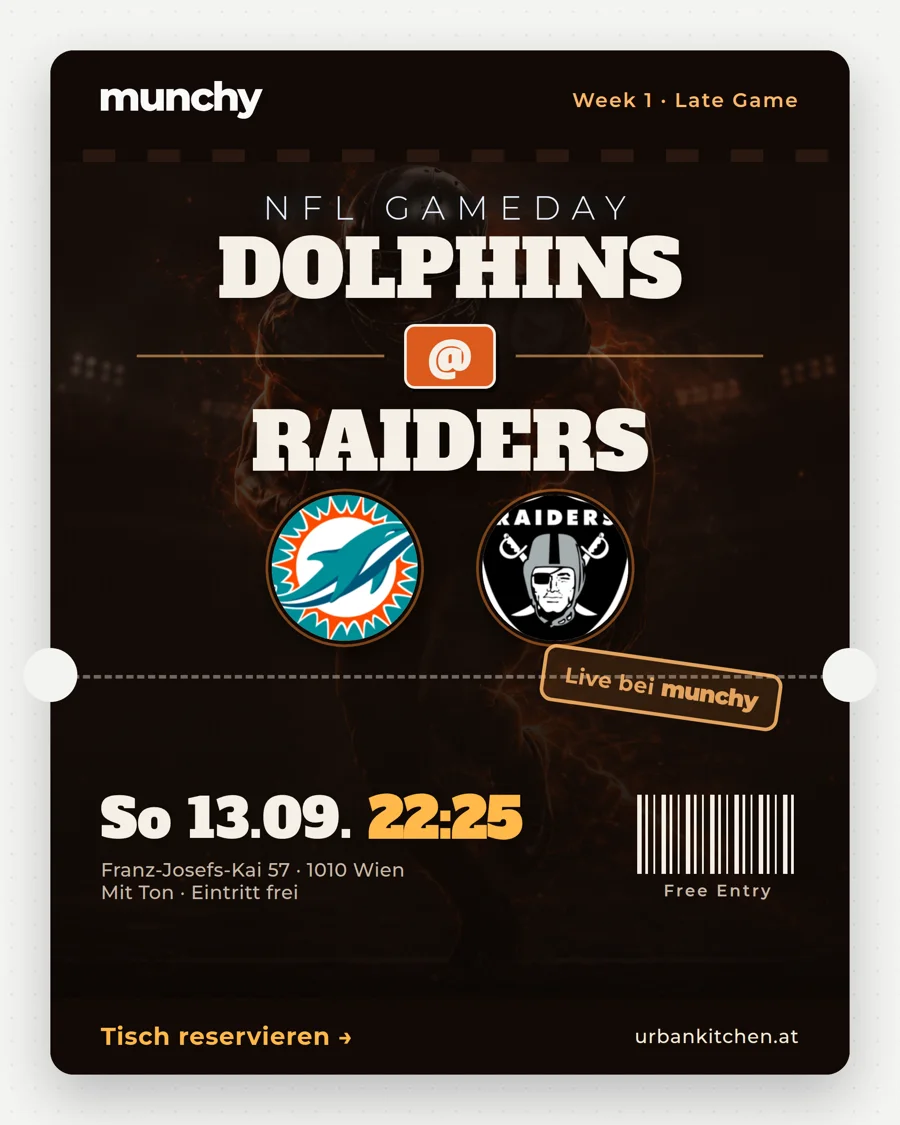 Dolphins @ Raiders &ndash; NFL live im Munchy