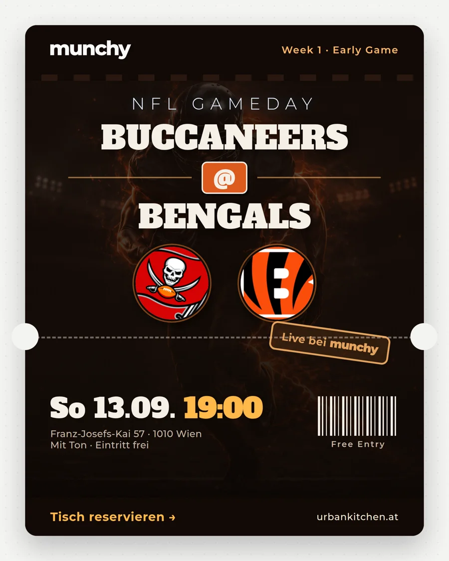 Buccaneers @ Bengals &ndash; NFL live im Munchy