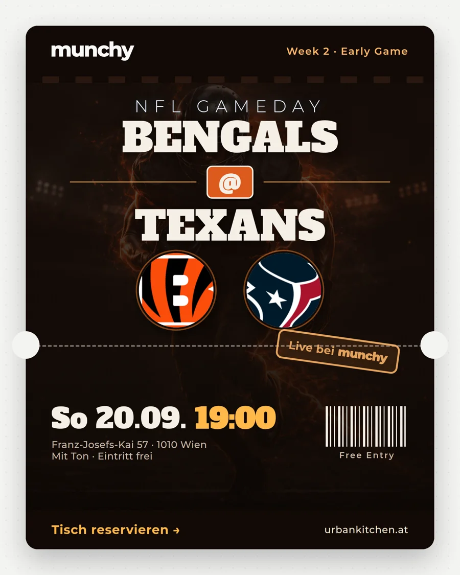 Bengals @ Texans &ndash; NFL live im Munchy
