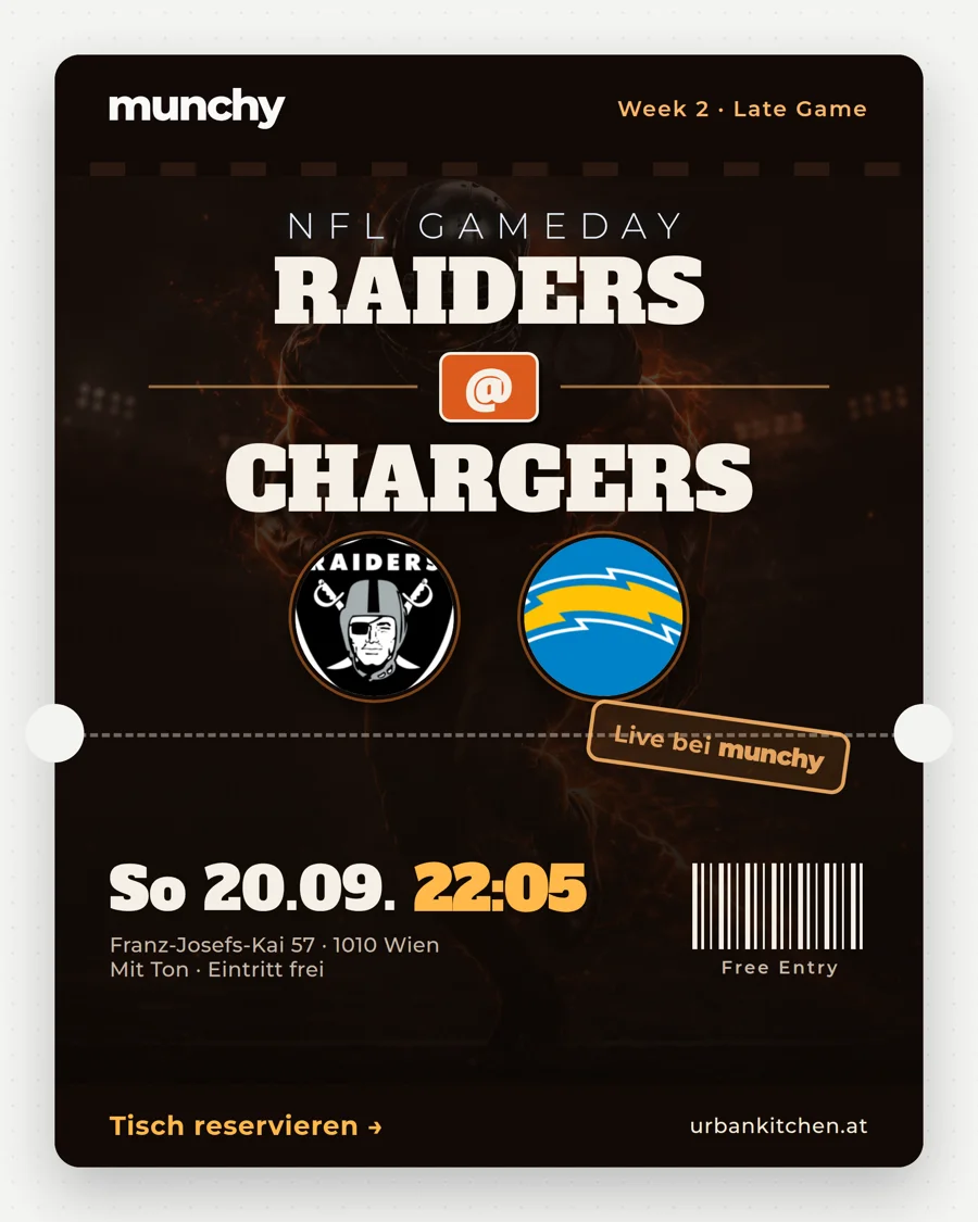 Raiders @ Chargers &ndash; NFL live im Munchy