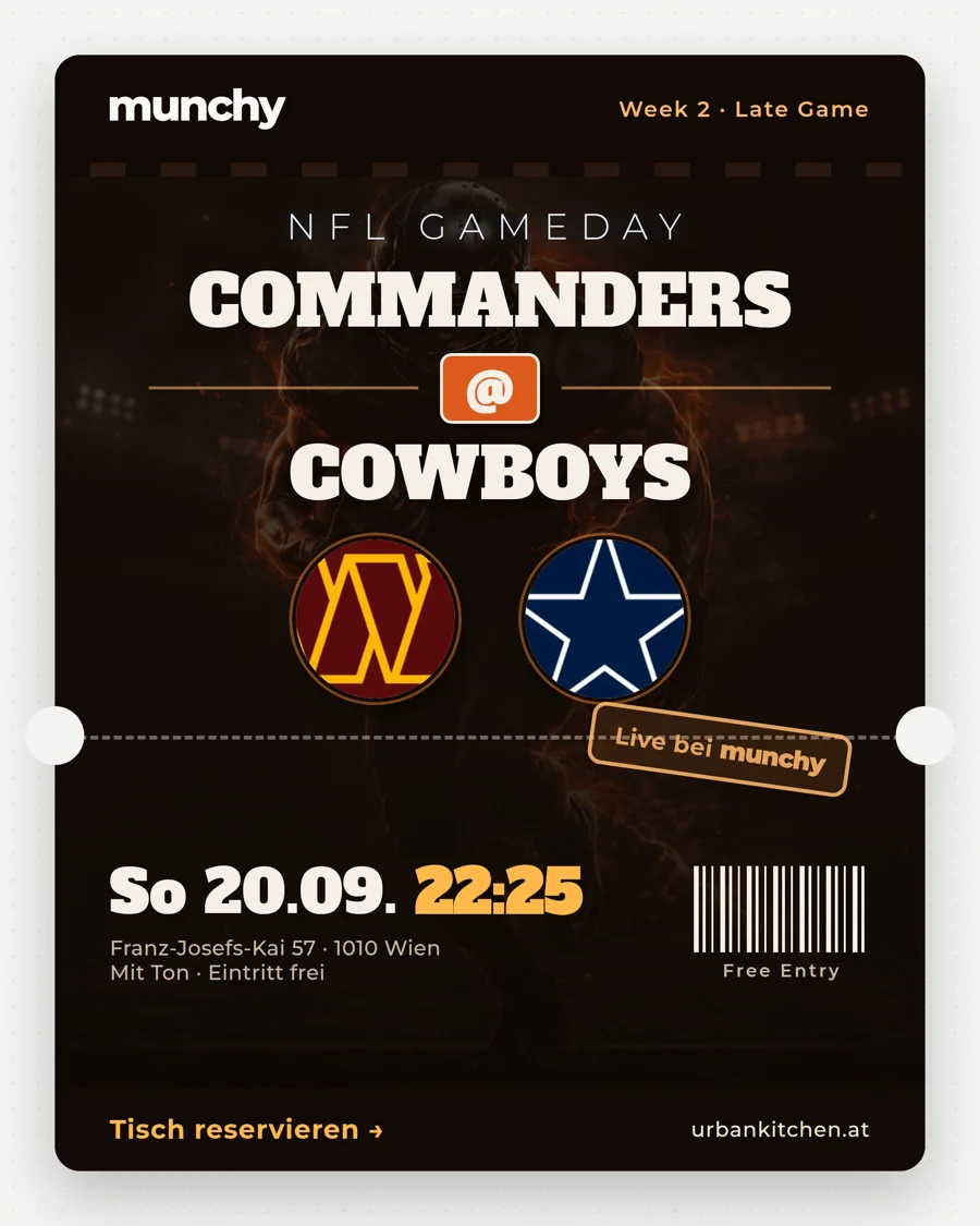 Commanders @ Cowboys &ndash; NFL live im Munchy