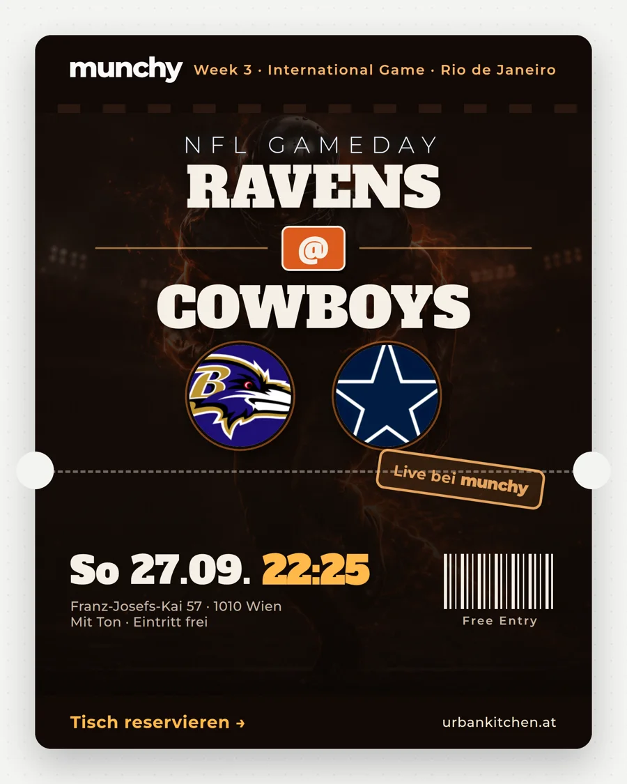 Ravens @ Cowboys &ndash; NFL live im Munchy