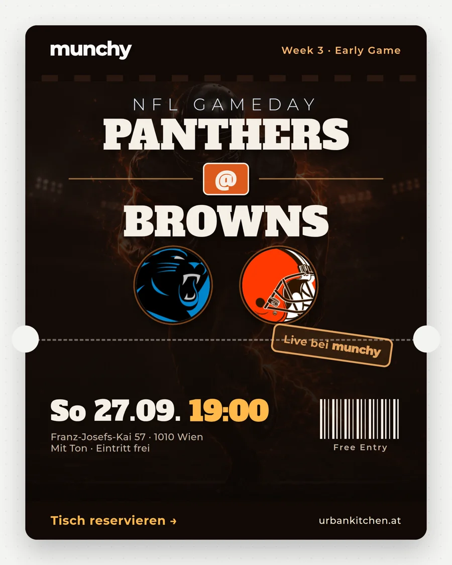 Panthers @ Browns &ndash; NFL live im Munchy