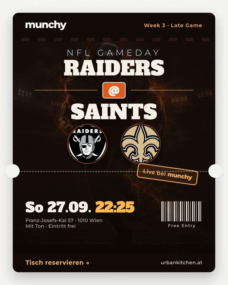 Raiders @ Saints &ndash; NFL live im Munchy
