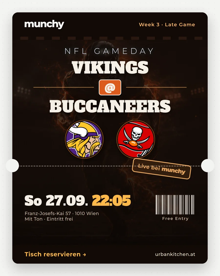 Vikings @ Buccaneers &ndash; NFL live im Munchy